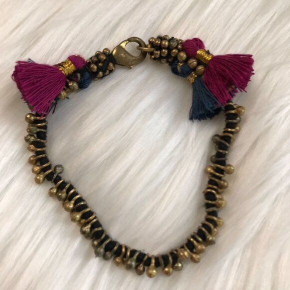 NWT Anthropologie Jewelry Hope Beaded Tassel Bracelet - Picture 4 of 9
